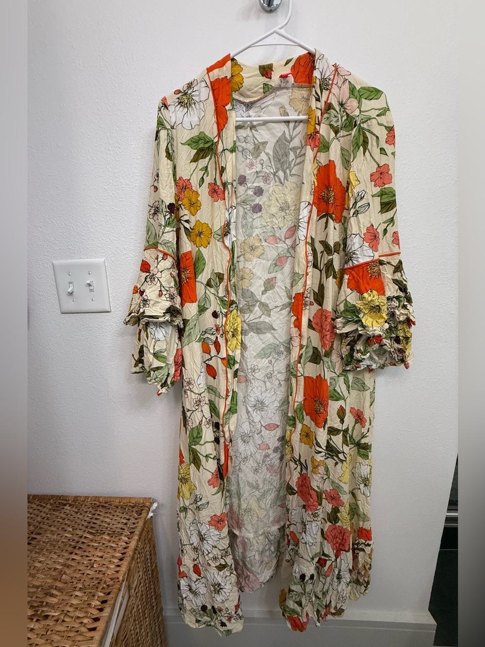 Anthropologie Maaji Ruffled Botanical Robe | - Picture 5 of 9